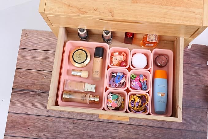 Kutesna 15 PCS Interlocking Desk Drawer Organizer Separator