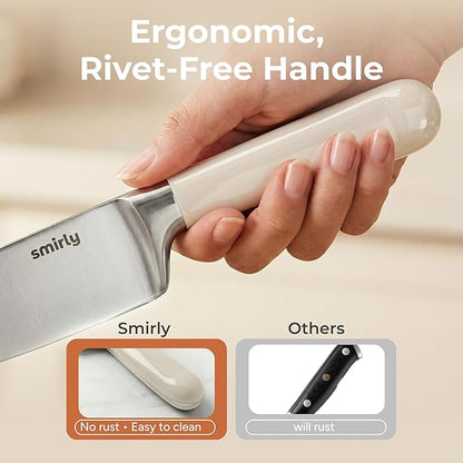 SMIRLY 14-Piece Kitchen Knife Set