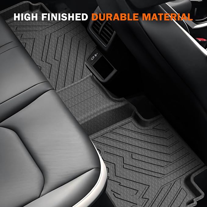 KUST Floor Mats Set for 2026 Hyundai Palisade 7/8 Seats (Gas Only), All Weather Floor Liners & Rear Trunk Mat & Backrest Mat for Palisade Accessories TPE Rubber Car Mats High Edge