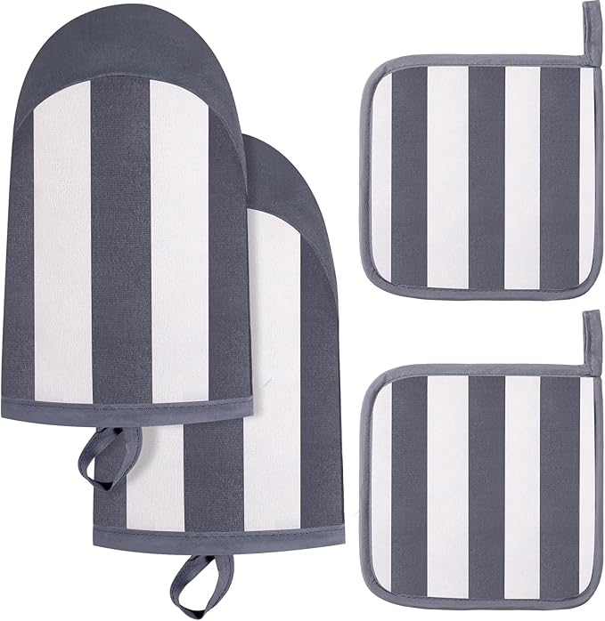 Reallnaive Oven Mitts and Pot Holders 4 Pcs Set