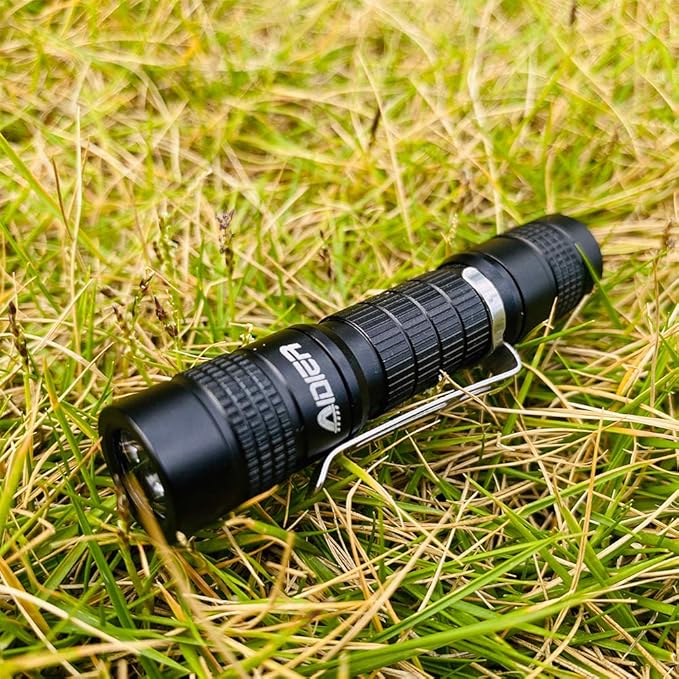 4 Pack Ultra Bright Compact EDC Keychain LED Flashlight 180lm Pocket Flashlight with Battery IPX7 Waterproof Tail Switch Flashlights for Camping, Hiking, Outdoor Activity Emergency Lighting