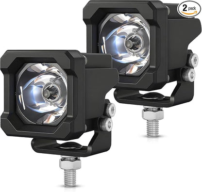 LED Pods, OFFROADTOWN 2inch 50W LED Cubes Spot Driving Lights Pods Ditch Light Off Road Reverse Light for Truck Pickup UTV ATV SUV 4x4 Car Motorcycle - Spot