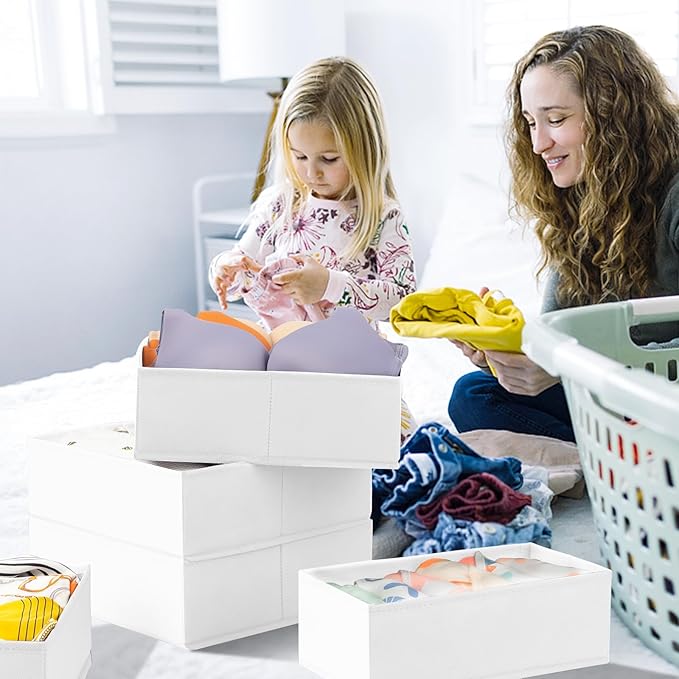 【FAMILY PACK】Drawer Organizer Clothes, 20 Pack Dresser Organizer Bins