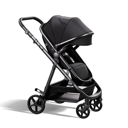 Mompush Baby Stroller, Convertible 2-in-1 with Bassinet Option, Infant Car Seat Compatible, Includes Adapter - Sturdy Full-Size Infant Stroller for Family Adventures
