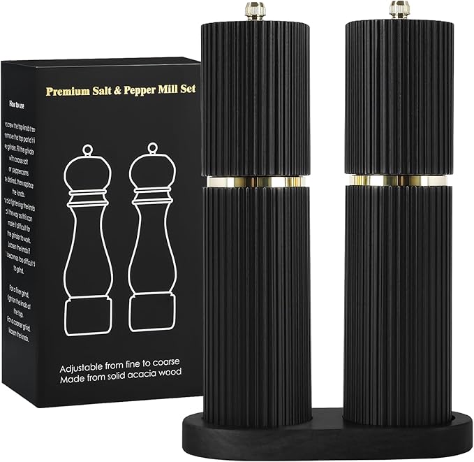 Wooden Salt and Pepper Grinder Set