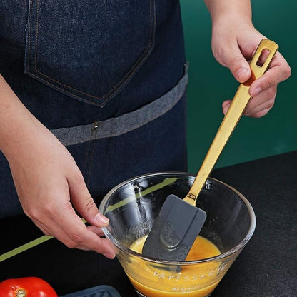 Gold Silicone Spatulas, Berglander Flexible Scrapers Baking Mixing Tool