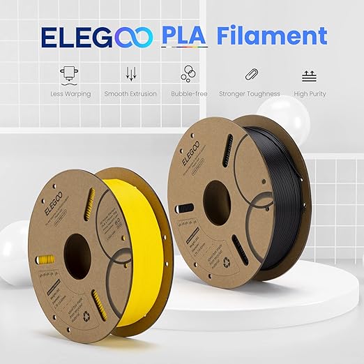 ELEGOO PLA Filament 1.75mm Bundle 4KG, 3D Printer Filament Bulk Dimensional
