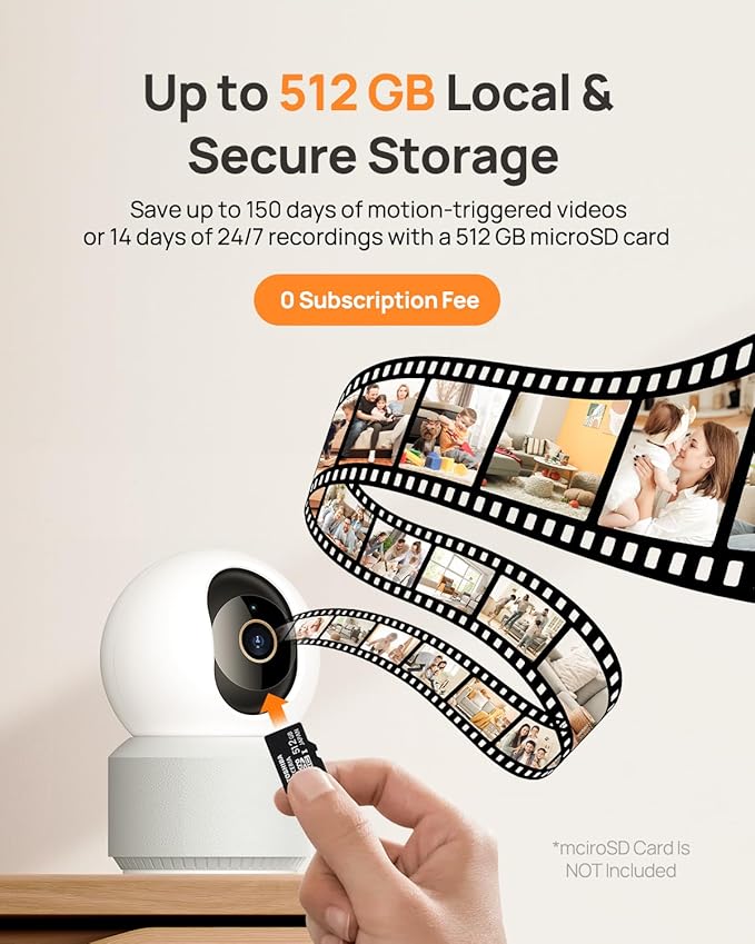 Anona 4K UHD Indoor Camera, Pet/Dog/Baby Security Camera