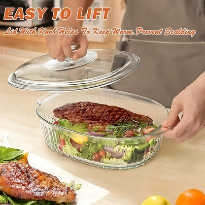 Reasim 2.8L/3Qt Glass Casserole Baking Dish