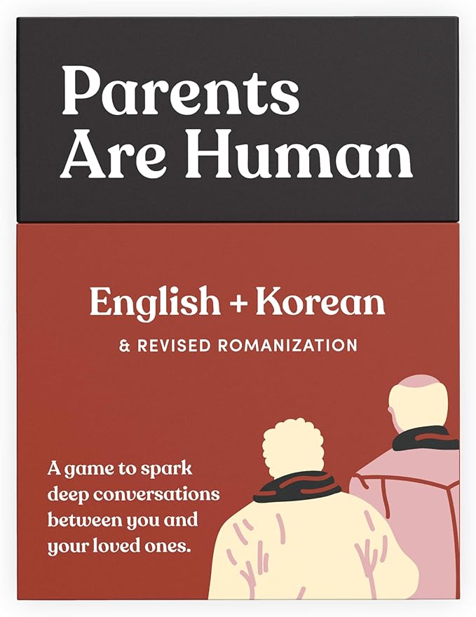 Parents Are Human, Relationship Cards, Get to Know Each Other Better, Parents, Families, Teens & Kids Relationship Building, Light & Deep Questions, 70 Questions & Activity Cards, English + Korean