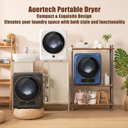 Auertech 1.5 Cu.Ft Portable Clothes Dryer, 850 W Front Load Electric Dryer