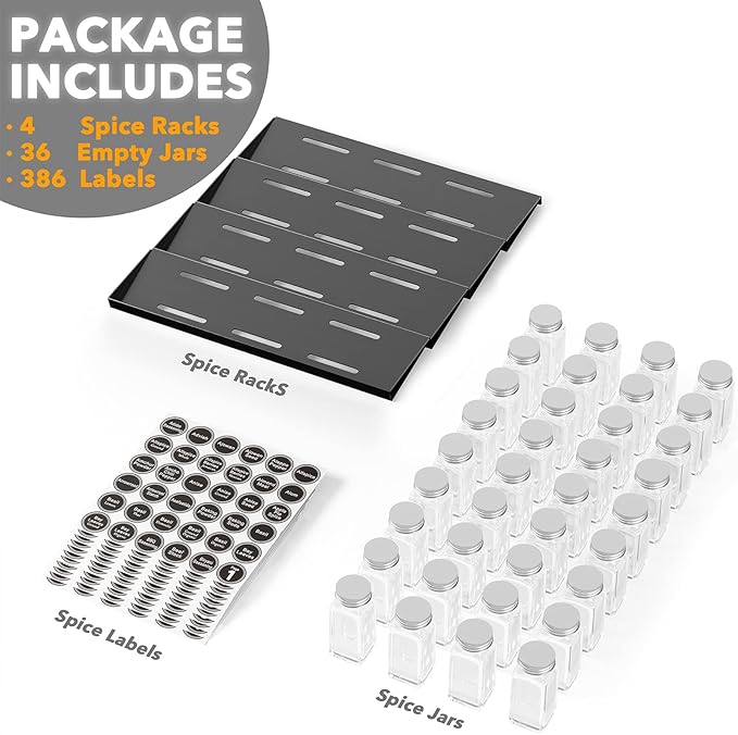 SpaceAid Spice Drawer Organizer