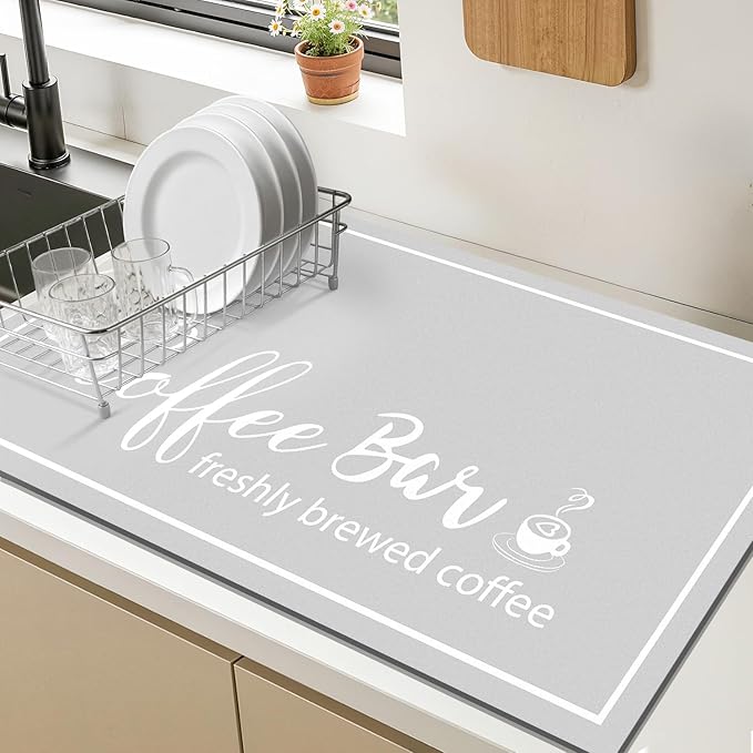 Findosom Dish Drying Mat, Cuttable Drying Mat