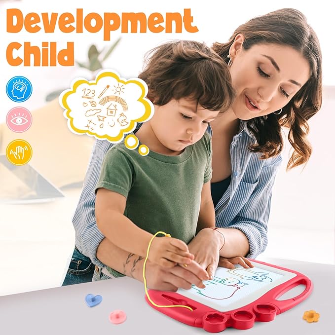 Magnetic Drawing Board, Toddler Toys for Age 1 2 3 Boys Girls, Toddler Drawing Board, Birthday Easter Christmas Halloween Kids Toy Gifts for Boys and Girls