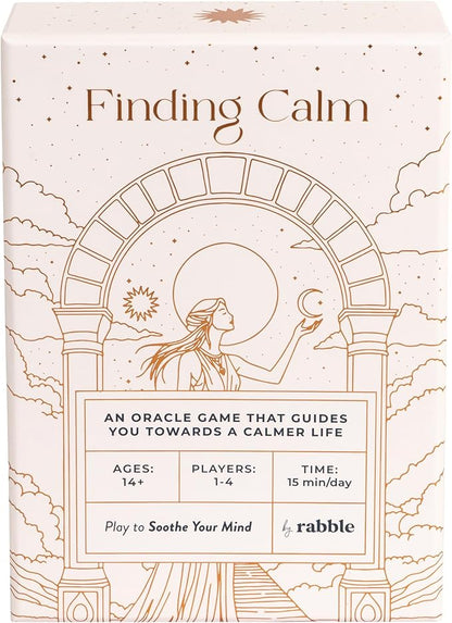 Finding Calm - A Calming Tarot Card Game | 1-4 Players, Includes Guidebook for Mental Health, Mindfulness, and Positive Affirmations, for Oracle Beginners