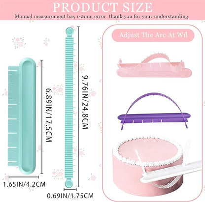 4PCS Cake Arch Guide Tool, Adjustable Fondant Cake Arc Ruler, Practical Baking