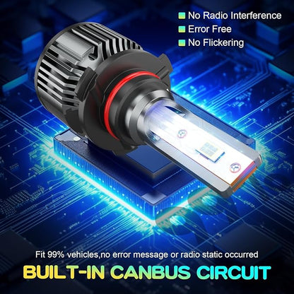 Compatible for Nissan Altima High Low Beams 2007 2008 2009 2010 2011 2012 2013 2014 2015 2016 2017 2018, White Powersports Bulbs with Cooling Fan, for Fog Lights, Plug and Play, Off-Road Use, 4 PCS