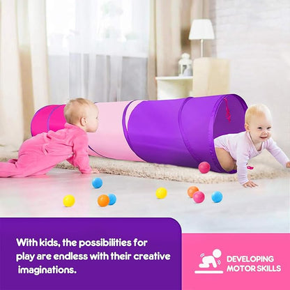 PigPigPen Kids Tunnel for Toddlers,Pop Up Play Tunnel Tent for Babies or Dogs, Indoor & Outdoor Toys for Kids Backyard Playset