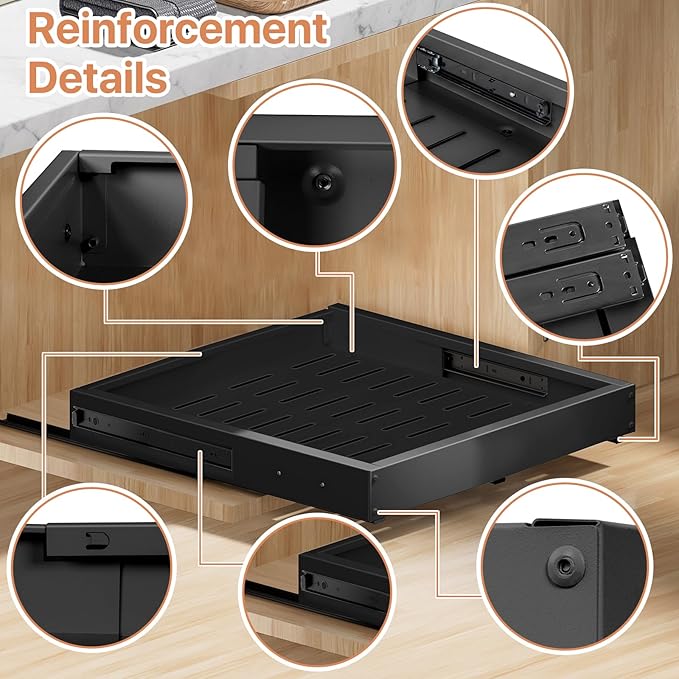 2 Pack Pull out Cabinet Organizer, Width Depth,
