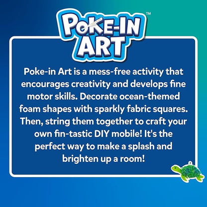Skillmatics Poke-in Art - Underwater Animals, Mess-Free Arts & DIY Wood Crafts for Kids, Creative Kit, Gifts for Girls & Boys Ages 4, 5, 6, 7, 8, 9
