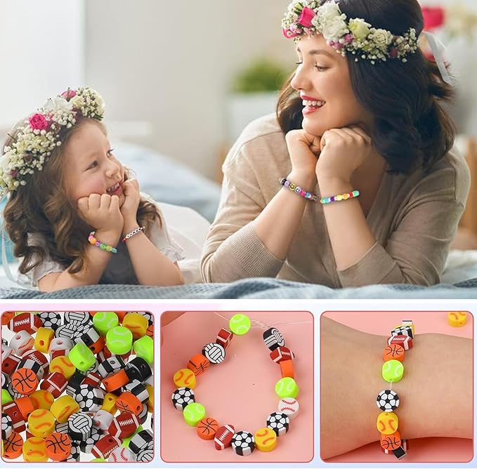 1000PCS Polymer Clay Beads Bracelet Making Kit, C+Style