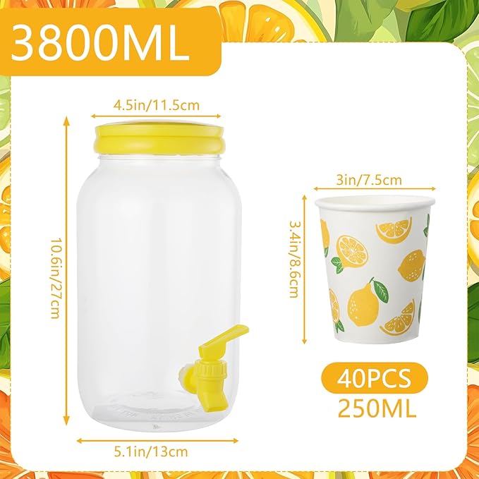 2 Pcs Plastic Beverage Dispenser