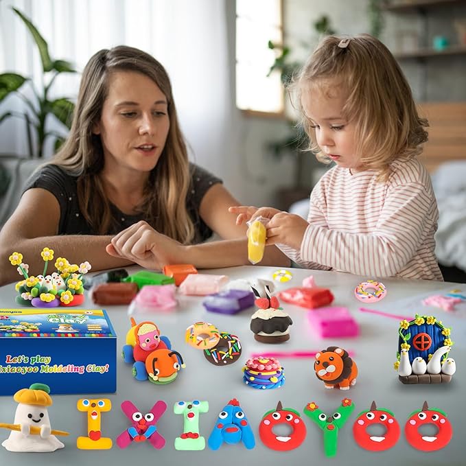 Air Dry Clay for Kids, 158 Colors DIY Modelling Clay Kit，Arts & Crafts Set for Schoo, Safe & Non-Toxic Birthday for Boys Girls Ages 3-12