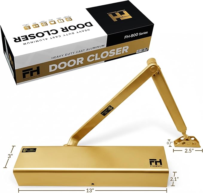 Commercial Door Closer Automatic Heavy Duty High Traffic Adjustable ANSI/BHMA