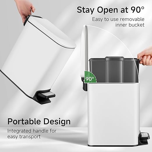 TIPGO Slim Bathroom Trash Can
