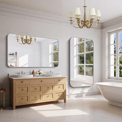 FORBATH 30x55 Inch Silver Bathroom Mirror