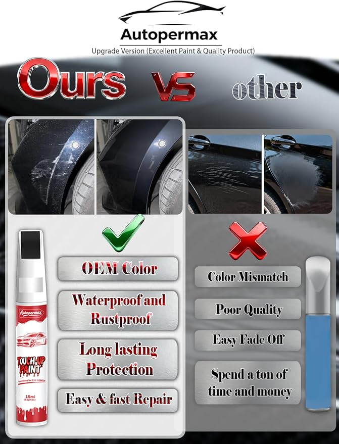 WA931L/68 Blue Ice Metallic Car Touch Up Paint for Chevrolet, Color Accurate Two-In-One Car Paint Scratch Repair Pen, Professional Scratch Remover for Vehicles Chips and Nicks Scuff