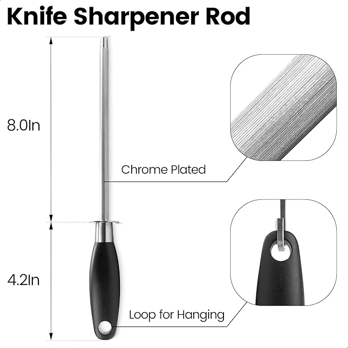 Kitchen Knife Sharpener Rod, Fast Sharpening Professional Blade Sharpener
