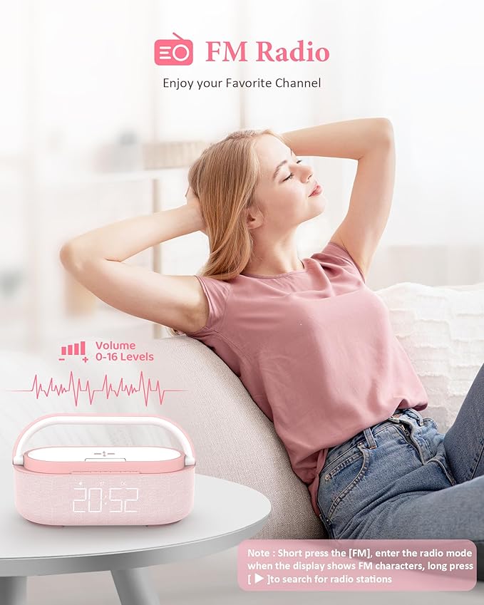 COLSUR Bluetooth Speaker Alarm Clock