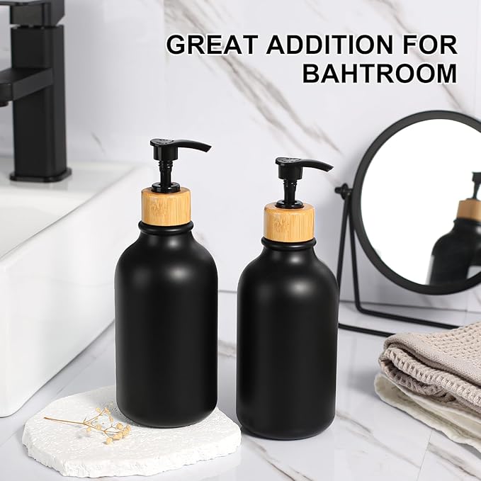KASUNTING Black Soap Dispenser, 4 Pack Hand Soap Dispenser Bathroom