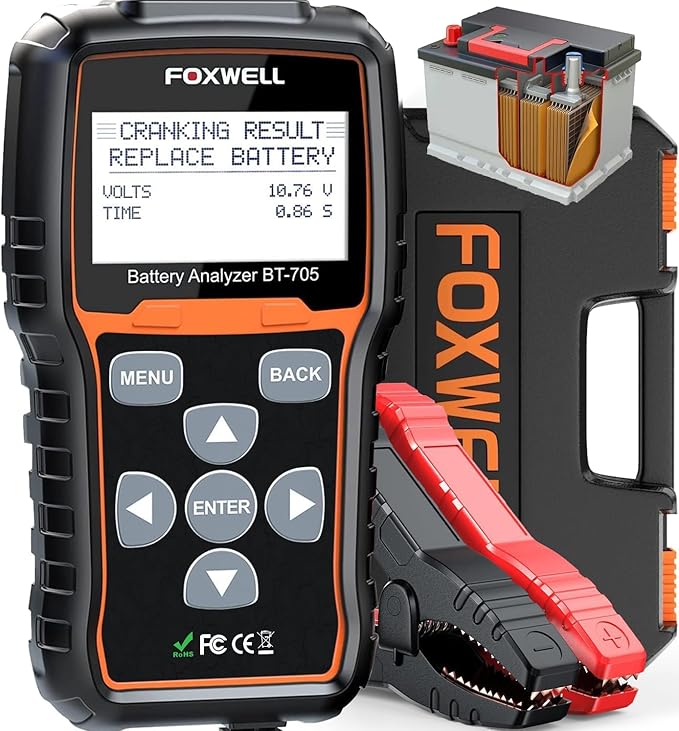 FOXWELL BT705 Car Battery Tester 24V 12V, Professional Automotive 100-2000CCA