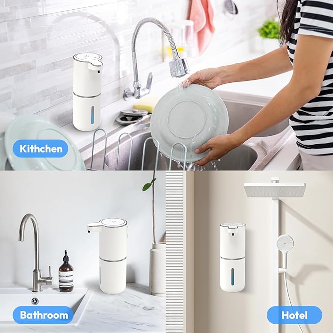 2 Pack Automatic Foaming Soap Dispenser, Touchless Foam Soap Dispenser
