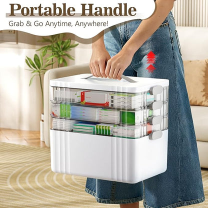 ARSTPEOE 4-Tier Medicine Organizer