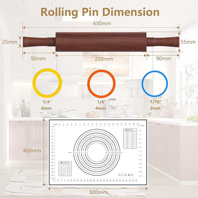 Classic Wooden Rolling Pin