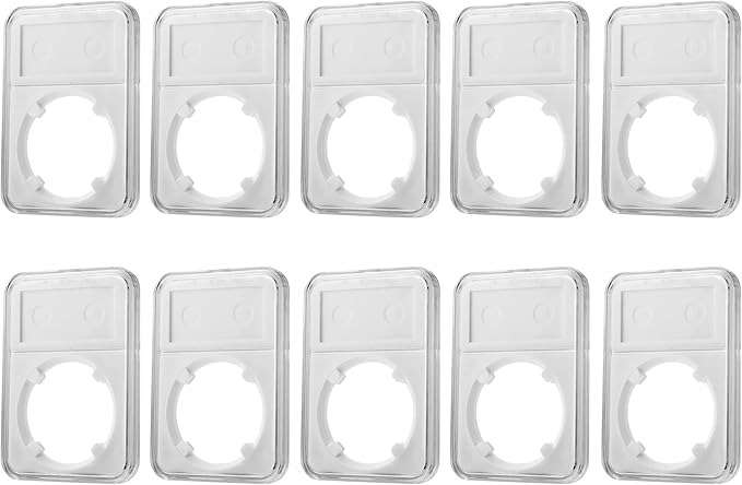 10-Pack Coin Slab Display Holder, Storage Case for Morgan, Peace, IKE Silver 38mm Dollar Coin, Organize Your Coin Collection with Clear Acrylic Cases