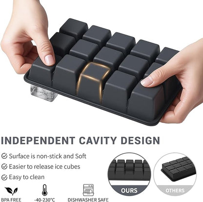 Silicone Ice Cube Tray 3 Pack