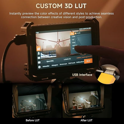 VILTROX DC-X2 Touchscreen Camera Field Monitor, 2000 Nits 6 inch On Camera
