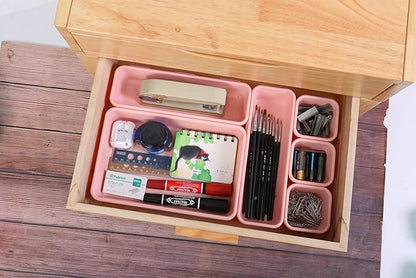 Kutesna 15 PCS Interlocking Desk Drawer Organizer Separator