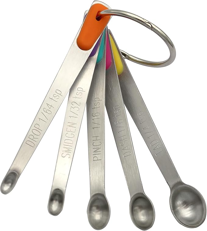 Mini Measuring Spoons Set, Tiny Stainless Steel Measure Teaspoons