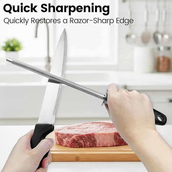 Kitchen Knife Sharpener Rod, Fast Sharpening Professional Blade Sharpener