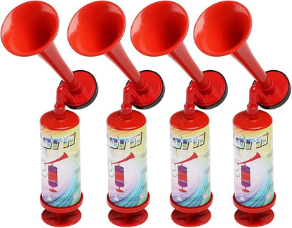 Handpush horn, Boating, Camping, Party Supplies,HandHeld air Horn for Boats Noise Maker for Sports Events Birthday Party Holiday Celebration Favors (ABS Handpush horn 4PCS)