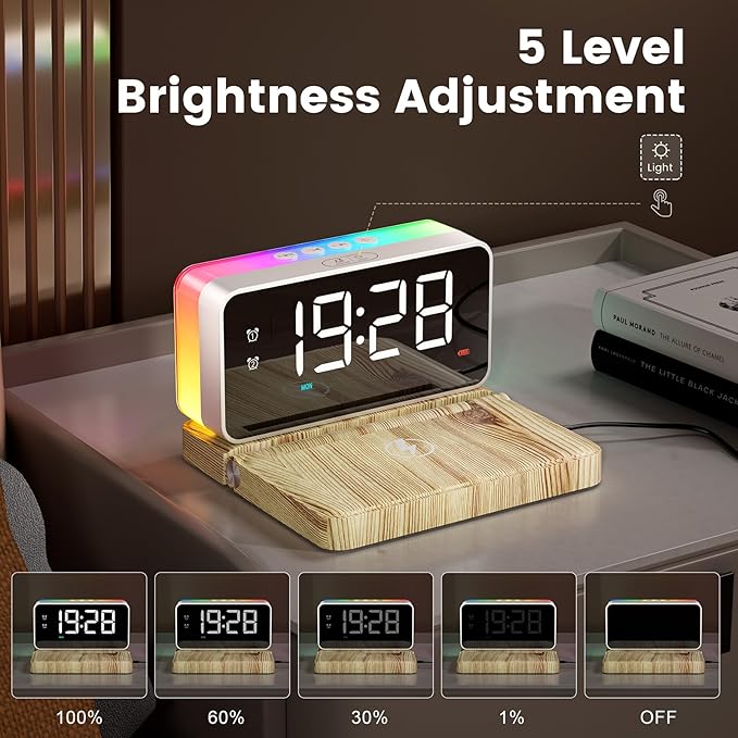 CHOUYONL Alarm Clocks for Bedrooms