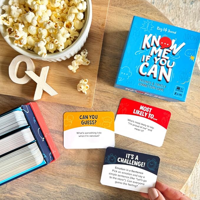 Big Life Journal - Know Me If You Can Connection Game, Fun Family Game for Kids, Teens & Adults, 160 Cards to Spark Conversation, Build Emotional Intelligence & Create Lasting Memories