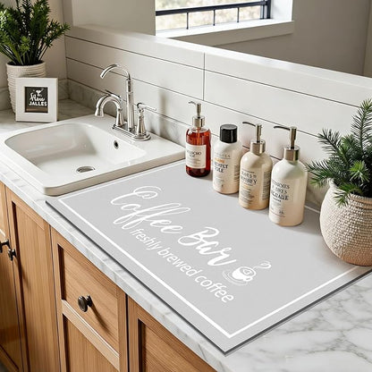 Findosom Dish Drying Mat, Cuttable Drying Mat