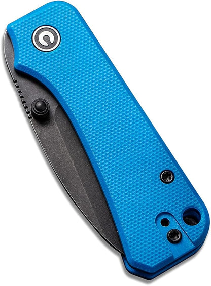 CIVIVI Baby Banter Pocket Folding Knife for EDC, 2.34" Blade Small Knife with Titanium Thumb Stud Opener C19068S-3 (Blue)