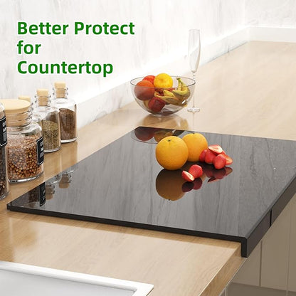 Acrylic Cutting Board with Counter Lip | 60% Thicker & Durable | BPA-Free &